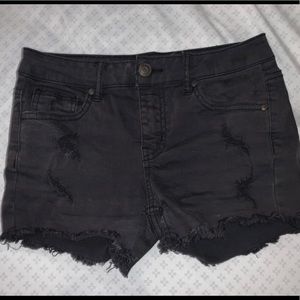 GIRLS RSQ black venice mid rise shorts